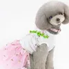 Hundkläder husdjursklänning hög elasticitet valp sommar liten prinsess cosplay kostym