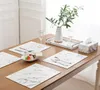 HIFUAR 대리석 패턴 테이블 매트 식탁 식기 식기 코스터 코스터 PU PLATMENT KITCHON TABLEWARE 패드 웨딩 파티 장식 MAT6851682