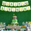 Party Decoration Lawnmower Birthday Mower Happy Banner Green Tractor for Boys Farm Temed Time Supplies