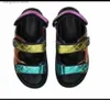 Slippers Thick Sole Sandals for Women 23 New Eagle Mouth Large Colorful Prismatic Outwear Sandals with Small Beach Fragrance T240110