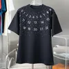 Spring Summer Fashion Versatile Tee Men And Women Margiela MM6 T-shirt In Cotton Mako Con Numerical Logo Classic Digital Print Tees