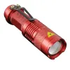 7W 300LM SK-68 3 Modes Mini Q5 lampe de poche LED torche lampe tactique mise au point réglable lumière Zoomable 12 LL