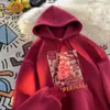 Amerikaanse mode herfst en winter leuke cartoon bedrukte hoodie voor mannen en vrouwen loszittende casual hiphop top voor koppels y2k 240109