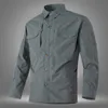 Spring Outdoor Quick Drying Shirt Men's Tactical Long Sleeved Shirt Multi Functional Training Quick Drying Coat Thin Breathable Outer Coat