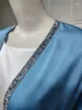 Roupas étnicas Preto Islâmico Abayas Cetim Broca Burkini Mulher Muçulmana Turquia Modéstia Robe Ramadan Kimono Dubai Vestidos Longos para Mulheres 2024