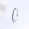 2024 Designer Pandoraring Dora's Band Rings S925 Silver Single Row Diamond Love Classic Bague pour femme