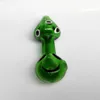 mushroom dry herb pipe peanut spoon pipe heady little pocket pipe 3.3 inch green hand-blown glass smoking pipes