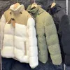 Puffer Designer Double Side Fleece Puffer Jacket Mens Reversible Winter Zipper Autumn Camouflage Face Varsity Collar Ltao Ltao ltao 0zs4