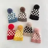 BERETS CLASSICE CHRECKABBART SBODE CAPS Simplicity Kids Beanie Crochet Bonnet For Toddler Boy Girls Fashion Autumn Winter Baby Hat 2024