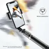 Selfie Monopods 2023 NIEUWE Mode Gimbal Stabilizer Selfie Stick Opvouwbaar Draadloos Statief met Bluetooth Shutter Monopod voor IOS Android YQ240110