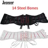 Short Torso Lace Corset Belt Waist Tranier Slimming Belt 14 Steel Bone Girdle Belly Sheath Adjustable Body Shaper 240109