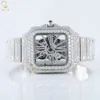 D Vvs rond brillant coupe cristal Moissanite diamant nouveau à la mode personnalisé bijoux hommes charmant entièrement glacé montre-bracelet