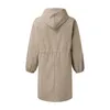 Trench-Coat pour femmes, coupe-vent élégant, veste d'hiver à capuche, vêtements d'extérieur amples, Style coréen, Abrigos Para Mujeres 240110