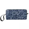 Cosmetische tassen Zwart en wit Paisley Chicano Bandana-stijl toilettas Make-up organisator Schoonheidsopslag Dopp Kit Box