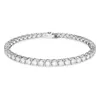 Swarovskis Bracelet Designer Femmes Bracelet de qualité supérieure Bracelet Femme Single Row Full Diamond avec éléments Crystal Simple et Meticule