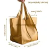 Totes Casual Soft Tote di grande capacità Borse da donna Designer Borsa a tracolla in pelle PU di lusso con effetto metallo invecchiato Borse shopper grandi retròstylisheendibags