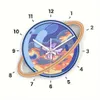 壁時計クリエイティブアクリルクロックメープルリーフキャンドルケーキプラネットサイレントリビングルーム装飾ドロップ配信otdx1