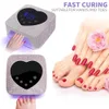 Portable UV LED Nail Lamp Crystal Diamond Nail Dryer Professional Wireless Curing Nails Tech for Gel Polish Acrylic Nails 240109