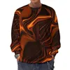 Herrtröjor Dark Curve Casual Men Abstract Print Y2K rolig hoodie vinter ytterkläder mönster tröjor överdimensionerade toppar