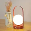 Lampada da tavolo portatile a sfera a LED da 1 pezzo, ricaricabile tramite USB, luce notturna per il posizionamento sul comodino della camera da letto, lampada da tavolo da pranzo