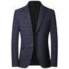 Spring Mens Business Casual Slim Fit Suit Ceket Highquality Damalı Palto Erkekler Düğün Takımları Blazer Ceket Boyutu 4xl 240110