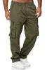 Mężczyźni Spodnie towarowe letnie spodni rozciągnij talię luźne multi kieszeni swobodny sport na świeżym powietrzu 240109