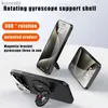 Étuis de téléphone portable Rotation Gyroscope support magnétique étui de téléphone pour iPhone 14 13 11 12 15 Pro Max 15 Plus grandes fenêtres couverture de Protection complète de l'objectif L240110