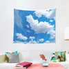 Tapisserier blå himmel och fluffiga moln tapestry rum dekor söta saker till mattan på väggen