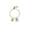 Designers jewels MIU family's diamond crystal square bracelet is designed by a small group. Ins light luxury arrow pierces the heart. Miss Miao's new hand ornament