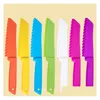 Knives For Bread Lete Kitchen Knife Kids Chef Cooking Fruit Plastic Safe Children Paring Sawtooth Cutter Sn2295 Drop Delivery Home G Dhz8N