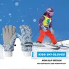 Gants de ski thermiques imperméables épaissis gants rembourrés équipement d'hiver chaud pour snowboard ski alpinisme course pour garçons 240109