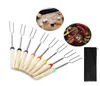 Kitchen Tools 32Inch Barbecue Fork Stainless Steel Marshmallow Roasting Stick Telescoping Smores Skewer For Dog BBQ Picnic Cam4138945