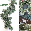 160 cm sztuczny eukaliptus girland wiszący rattan ślub zielona zieleń wierzbowca liść stolik impreza el kawiarnia dekoracje new333a