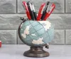 Globe Pen Pencil HolderDesk Blue Pencil Cup Organizer Stationery Accessories Decorative Supplies Kids Gifts Vintage Ornaments Dec2566444