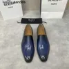 Berluti Business Skórzane buty Oxford Calfskin ręcznie robione najwyższej jakości kolor zbierany LEFU LASER TATTOO British Casualwq