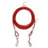 Dog Collars Tie Out Cable 5m Steel Wire Leash Galvanized Rope With PVC Coating For Outside