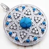 Hängsmycken hänge blå prydnad helt ny mode glam smycken europe 925 sterling silver tillbehör själ gåva för kvinnor