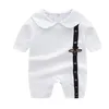 Cotton Baby Rompers Newborn Infant Turndown Collar Jumpsuits Designer Kids Boy Girl Clothes Bee Toddler Baby Bodysuit 0-24M