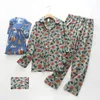 Fashion dinosaur 100% brushed cotton pajamas sets men cartoon sleepwear spring winter homewear male plus size 100kg 240110