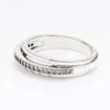 2024 디자이너 Pandoraring Dora의 밴드 반지 Love S925 Silver Set innetwined ring Romantic Gift Female