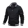 Autumn and Winter Mens Stand Collar Casual Zipper Jacket Outdoor Sports Coat Windbreaker For Men Waterproof Bomber 240110