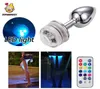 DopaMonkey Metal Anal Plug Control remoto Base LED Sexo Masaje de próstata Smooth Butt Plug Anal Productos para adultos Enchufe para hombre Mujer S09439523