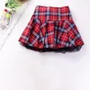 Jupes S-3XL Haute Qualité Uniforme Scolaire Jupe Mode Plaid Mini Plissé Dentelle Ourlet Avec Doublure Étudiant Fille Japonais Preppy Bas