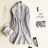 Women's Wool 2024 Autumn And Winter Double-Sided Pure Cashmere Coat Woman Jacket Long Loose Suit Collar Color Cardigan P100