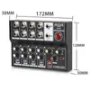 Mixer de áudio profissional, console de 8 canais, dj, centro digital, interface móvel, portátil, mesa de frequência de som, amplificação de cartão, mixagem 240110