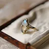 Lamoon Gemstone Labradorite Ring for Women Natural Stone 925 Sterling Silver Gold Vermeil Jewelry Mysterious Sky Vintage Ring 240109