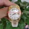 BPF Wristwatches men watches 128238 36mm Yellow gold Diamond mother of pearl Dial Stainless Steel 316L 2813 Movement Automatic mec297T