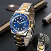 Gorące męskie zegarki 40 mm Automatyczne zegarek mechaniczny ze stali nierdzewnej Niebieski czarny czarny ceramiczny szafirowe zegarek Super Luminous Montre de Luxe 3054