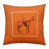 Light Luxury Orange Italian Pillow Blankets Blanket Car Two-in-One Dual-Use Siesta Noon Break Living Room Sofa Cushion Cover