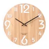 Wanduhren Chinesische Holz 3D Uhr Minimalistischen Wohnzimmer Dekor Küche Kunst Hohl Uhr Horloge Murale Hause Dekoration